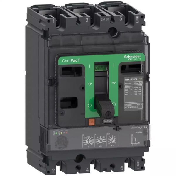 C10H32D100 NSX100H 70kA AC 3P3D 100A 2.2 Schneider Electric c10h32d100