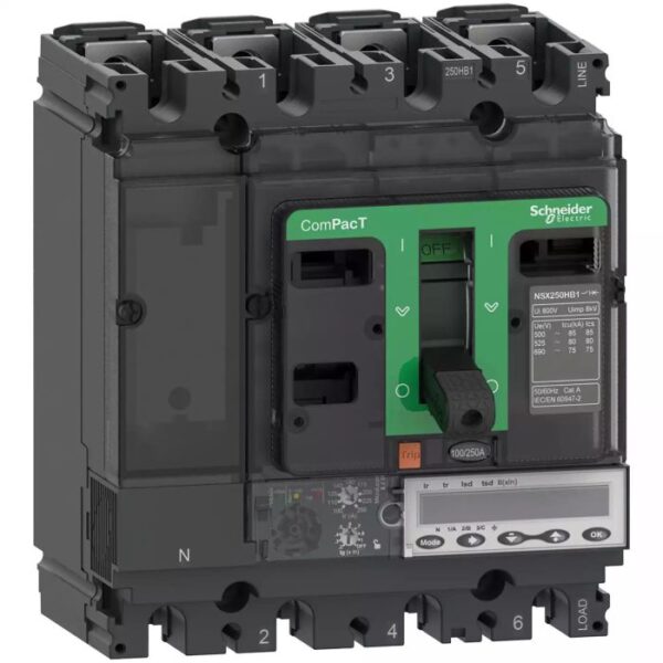 C25F46E250 NSX250F 36kA AC 4P4D 250A 6.2E Schneider Electric c25f46e250