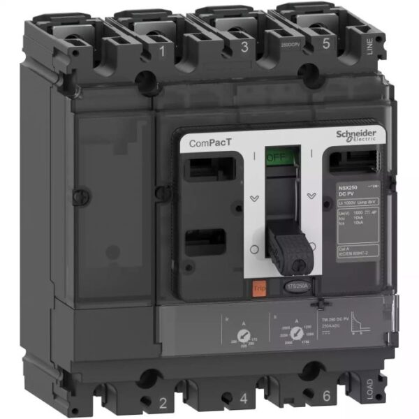 C25F4TM200D1 NSX250F 36kA DCPV 4P 200A TMD Schneider Electric c25f4tm200d1