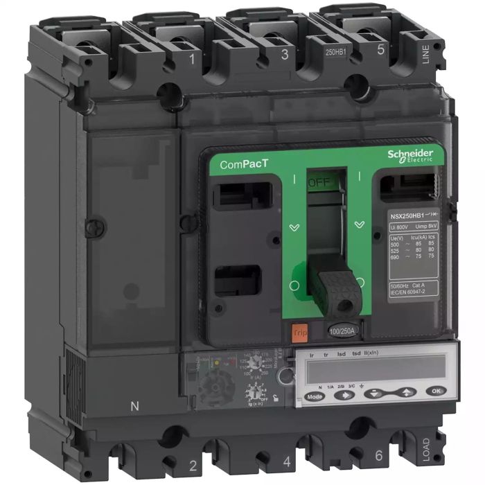 C25H46E250 NSX250H 70kA AC 4P4D 250A 6.2E Schneider Electric c25h46e250