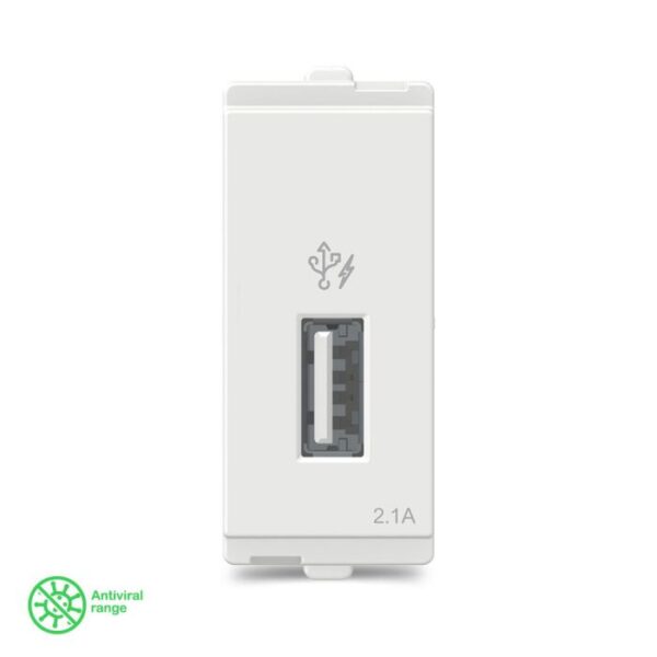 CPX21USB1P1M_WE | ClipsalX Antiviral-2.1A USB Charger (1M)* - Schneider Electric