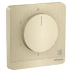 E8331FR350_GH_G8 | Fan Regulator, Avataron, 5 Steps 360 Degree, Metal Gold - Schneider Electric