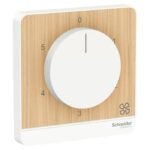 E8331FR350_LW_G8 | Fan Regulator, Avataron, 5 Steps 360 Degree, Light Wood - Schneider Electric