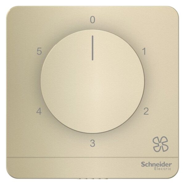 E8331FR350_WG_G8 | Fan Regulator, Avataron, 5 Steps 360 Degree, Wine Gold - Schneider Electric