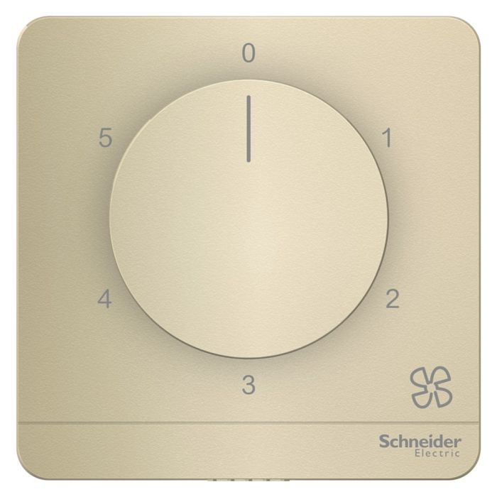 e8331fr350_wg_g8_face_1000x1000.jpg E8331FR350_WG_G8 | Fan Regulator, Avataron, 5 Steps 360 Degree, Wine Gold - Schneider Electric - Image 1