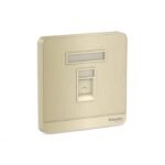 E8331RJS4_GH | Avataron-1G Tel Socket, Shuttered Wallplate, Gh - Schneider Electric