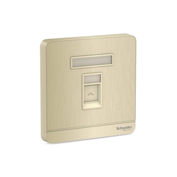 E8331RJS4_GH | Avataron-1G Tel Socket, Shuttered Wallplate, Gh - Schneider Electric