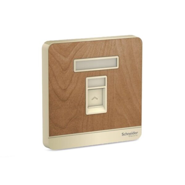 E8331RJS4_WD | Avataron-1G Tel Socket, Shuttered Wallplate, Wd - Schneider Electric