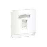 E8331RJS4_WE | Avataron-1G Tel Socket, Shuttered Wallplate, We - Schneider Electric