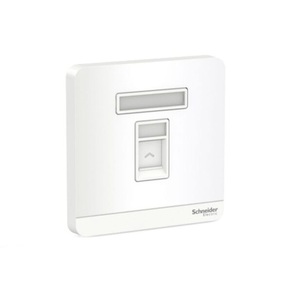 E8331RJS4_WE | Avataron-1G Tel Socket, Shuttered Wallplate, We - Schneider Electric