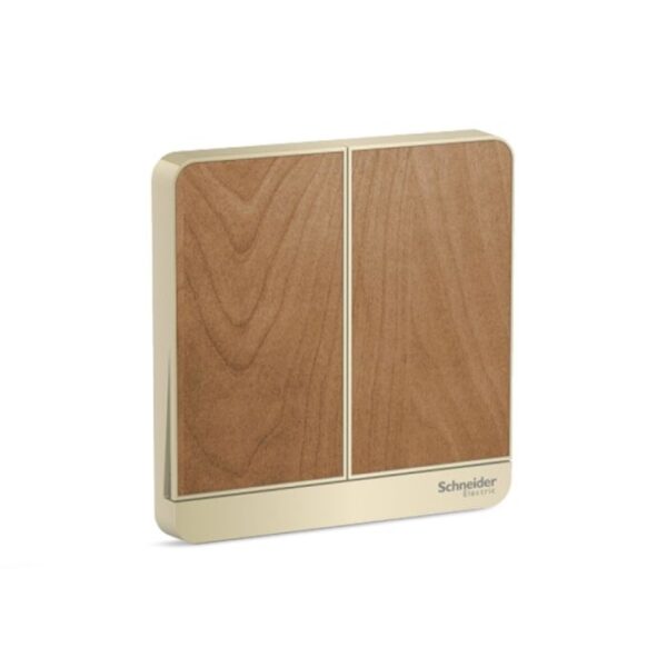 E8332L2_WD_G8 | Buy 16AX Gold Hairline 2G 1way Electrical Switch With LED - Schneider Electric - Schneider Electric