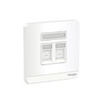 E8332RJS_WE | AvatarOn-2G S Keystone Wallplate (w/o Mod) WE - Schneider Electric