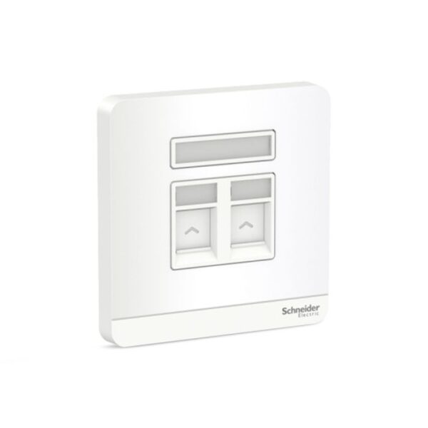 E8332RJS_WE | AvatarOn-2G S Keystone Wallplate (w/o Mod) WE - Schneider Electric