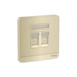 E8332TDRJS5_GH | Avataron-1G Tel + Rj45 Data Cat5E, Shuttered, Gh - Schneider Electric
