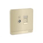 E8332TVRJS5_GH | Avataron-1G Tv+ Rj45 Data Cat5E, Shuttered, Gh - Schneider Electric