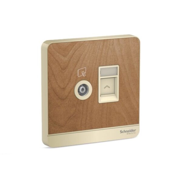 E8332TVRJS5_WD | Avataron-1G Tv+ Rj45 Data Cat5E, Shuttered, Wd - Schneider Electric