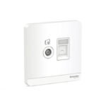 E8332TVRJS5_WE | Avataron-1G Tv+ Rj45 Data Cat5E, Shuttered, We - Schneider Electric