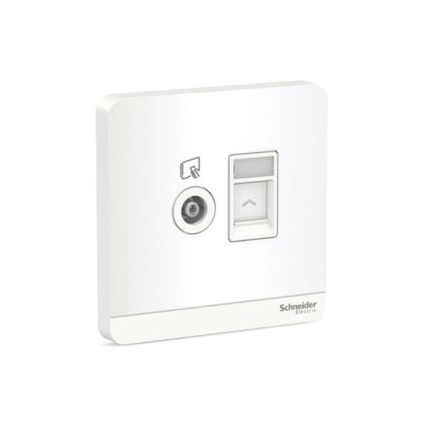 E8332TVRJS5_WE | Avataron-1G Tv+ Rj45 Data Cat5E, Shuttered, We - Schneider Electric