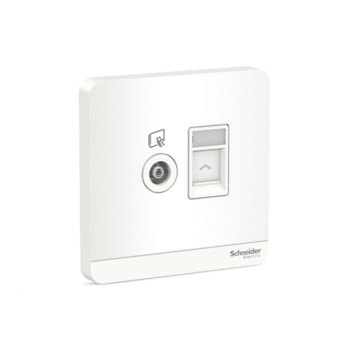 e8332tvrjs5_we_01.jpg E8332TVRJS5_WE | Avataron-1G Tv+ Rj45 Data Cat5E, Shuttered, We - Schneider Electric - Image 1