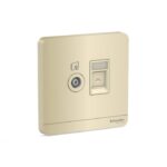 E8332TVRJS5_WG | Avataron-1G Tv+ Rj45 Data Cat5E, Shuttered, Wg - Schneider Electric