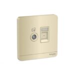 E8332TVRJS6_WG | Avataron-1G Tv+ Rj45 Data Cat6, Shuttered, Wg - Schneider Electric