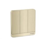 E8333L1LED_GH_G8 | Buy 16AX Gold Hairline 3G 1way Electrical Switch With LED - Schneider Electric - Schneider Electric
