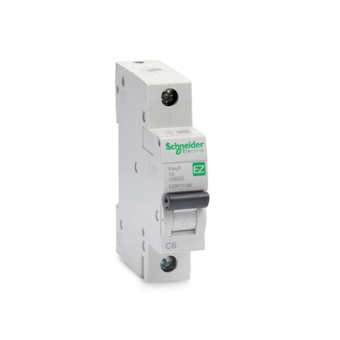 ez9f71106_02.jpg EZ9F71106 | Easy9 MCB 1P 6A C 10000A 240V - Schneider Electric - Image 1