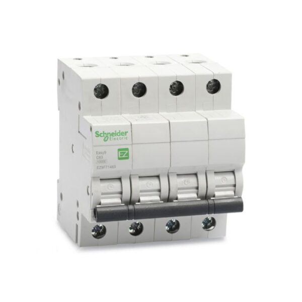EZ9F71463 | Easy9 MCB 4P 63A C 10000A 415V - Schneider Electric