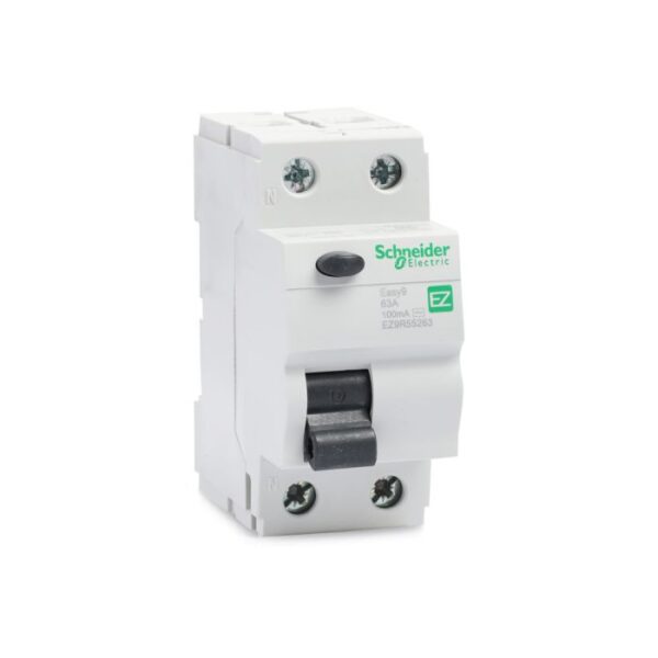 EZ9R55263 | Easy9 RCCB 2P 63A 100mA AC 240V - Schneider Electric