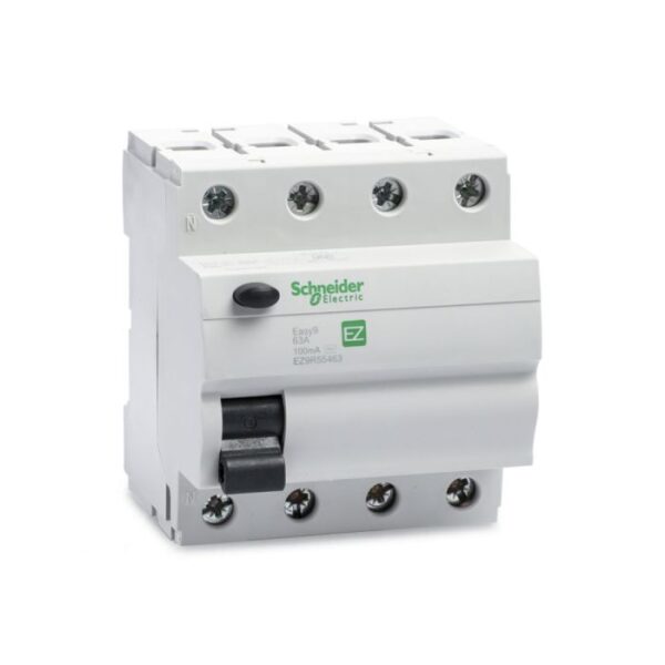 EZ9R55463 | Easy9 RCCB 4P 63A 100mA AC 415V - Schneider Electric