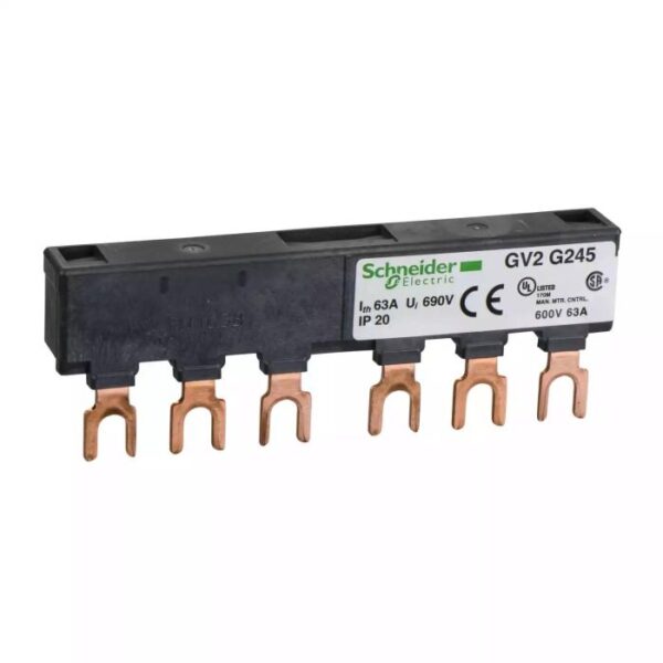 GV2G245 | 2 TAP OFFS BUSBAR GV2 63A 45MM PITCH - Schneider Electric