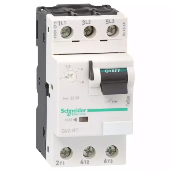 GV2RT06 | GV2 MOTOR CB HIGH INRUSH 1-1.6A TOGGLE - Schneider Electric
