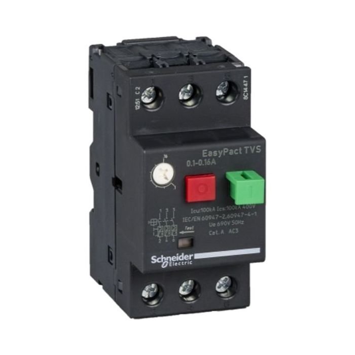 gz1e01.jpg GZ1E01 | EasyPactTVS MPCB Overload Protection range of 0.1-0.16A - Schneider Electric - Image 1