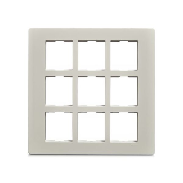 IN84018C | ZENcelo India - 18 Module Grid and Cover frame - White - Schneider Electric