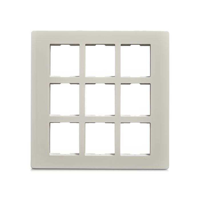 in84018c_01.jpg IN84018C | ZENcelo India - 18 Module Grid and Cover frame - White - Schneider Electric - Image 1