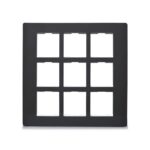 IN84018C(BZ) | ZENcelo India - 18 Module Grid and Cover frame - Dark Grey - Schneider Electric