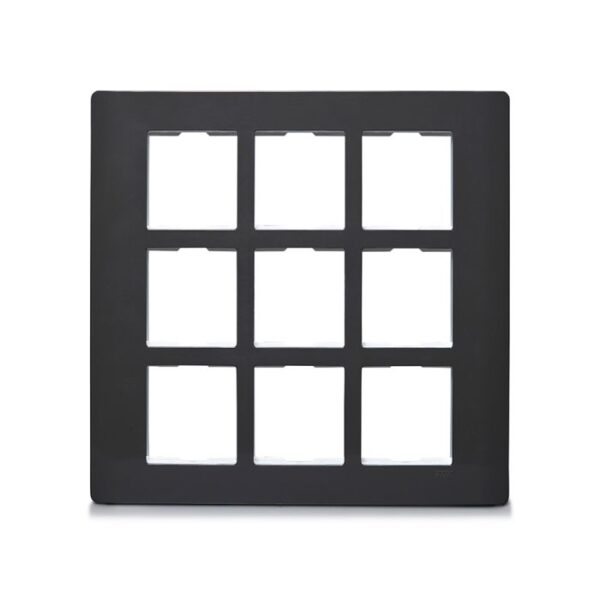 IN84018C(BZ) | ZENcelo India - 18 Module Grid and Cover frame - Dark Grey - Schneider Electric