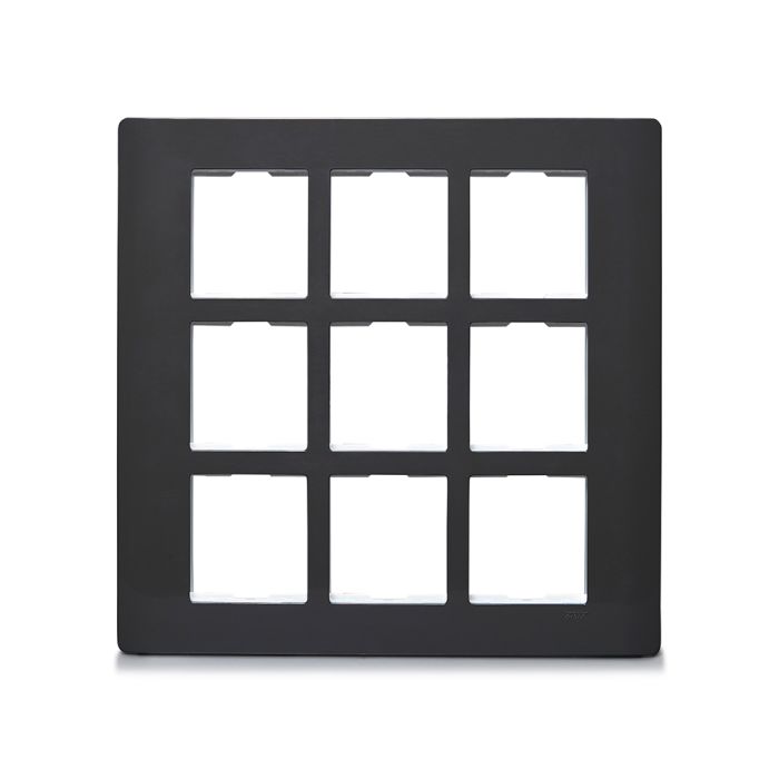 in84018c_bz_01.jpg IN84018C(BZ) | ZENcelo India - 18 Module Grid and Cover frame - Dark Grey - Schneider Electric - Image 1
