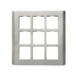 IN84018C(SA) | ZENcelo India - 18 Module Grid and Cover frame - Satin Silver - Schneider Electric
