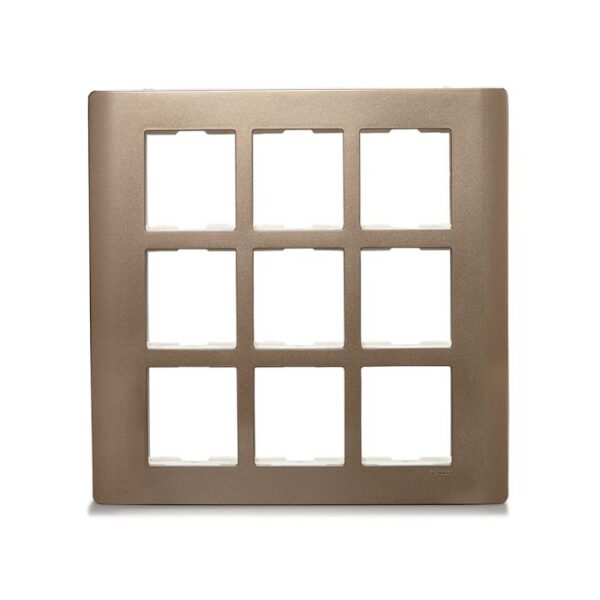 IN84018C(SZ) | ZENcelo India - 18 Module Grid and Cover frame - Silver Bronze - Schneider Electric