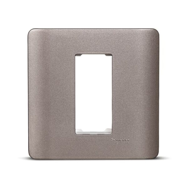 IN8401C(SZ) | ZENcelo India - 1 Module Grid and Cover frame - Silver Bronze - Schneider Electric