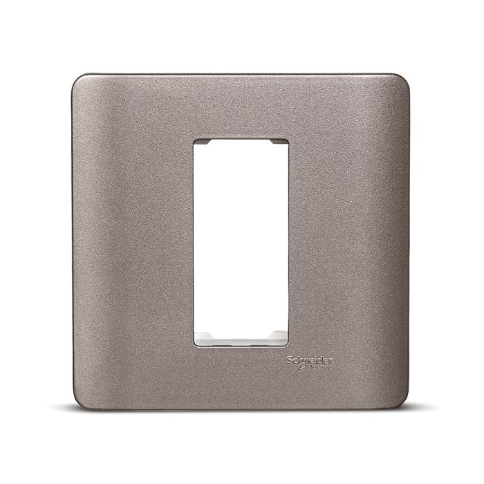 in8401c_sz_01.jpg IN8401C(SZ) | ZENcelo India - 1 Module Grid and Cover frame - Silver Bronze - Schneider Electric - Image 1