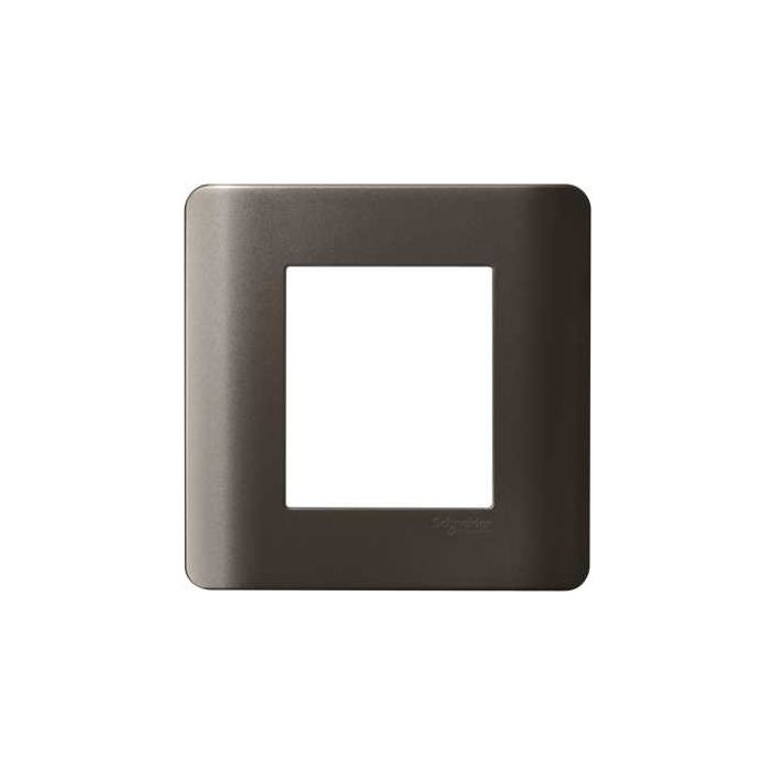 in8402c_bz_web.jpg IN8402C(SZ) | ZENcelo India - 2 Module Grid and Cover frame - Silver Bronze - Schneider Electric - Image 1