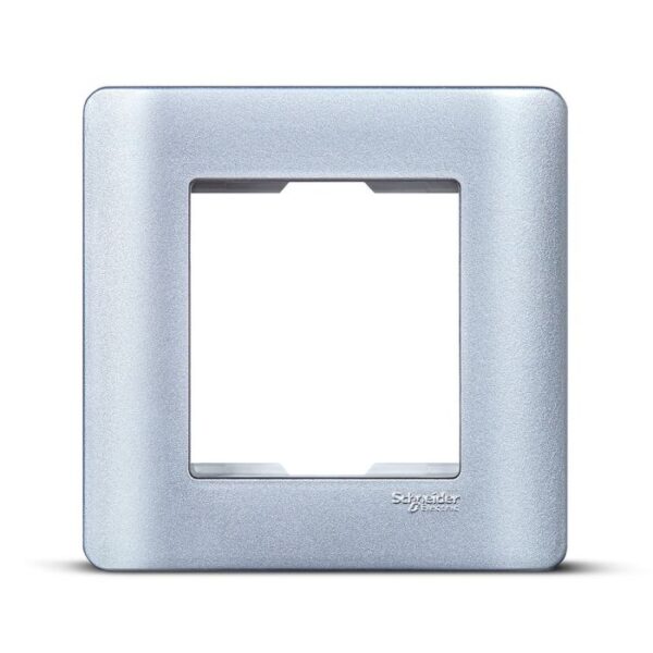 IN8402C(SA) | ZENcelo India - 2 Module Grid and Cover frame - Satin Silver - Schneider Electric