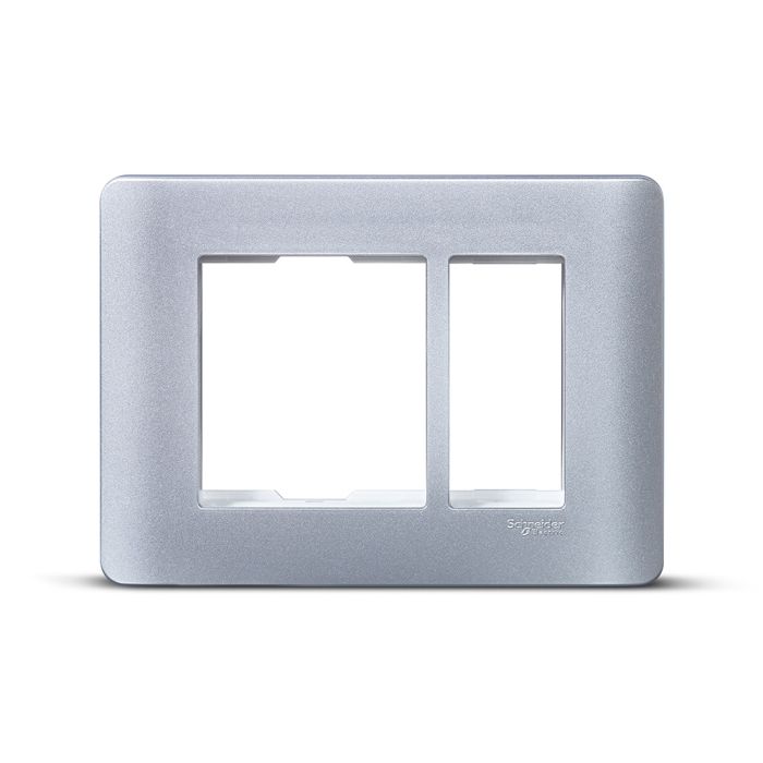 in8403c_sa__01.jpg IN8403C(SA) | ZENcelo India - 3 Module Grid and Cover frame - Satin Silver - Schneider Electric - Image 1