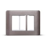 IN8403C(SZ) | ZENcelo India - 3 Module Grid and Cover frame - Silver Bronze - Schneider Electric