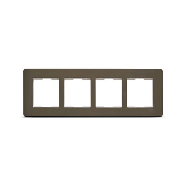 IN8408HC(BZ) | ZENcelo India - 8 Module Grid and Cover frame - horizontal - Dark Grey - Schneider Electric
