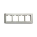 IN8408HC(SA) | ZENcelo India - 8 Module Grid and Cover frame - horizontal - Satin Silver - Schneider Electric