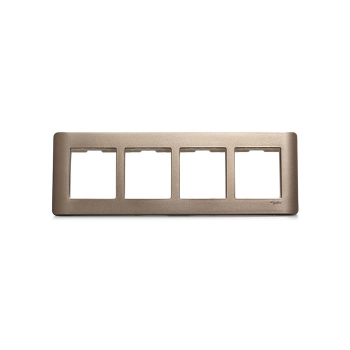 in8408hc_sz_01.jpg IN8408HC(SZ) | ZENcelo India - 8 Module Grid and Cover frame - horizontal - Silver Bronze - Schneider Electric - Image 1