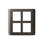 IN8408SC(BZ) | ZENcelo India - 8 Module Grid and Cover frame - Square - Dark Grey - Schneider Electric